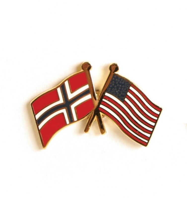 Friendship pin Norway - USA