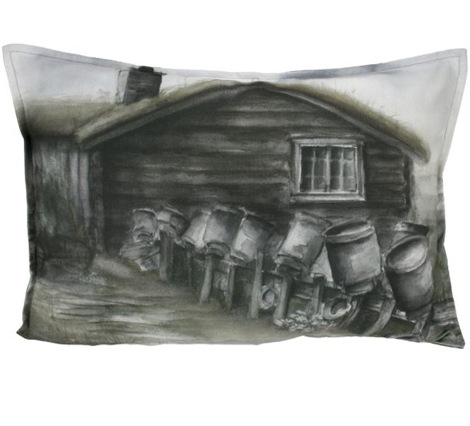 Hovedbilde Pute med fototrykk - Naust og båt