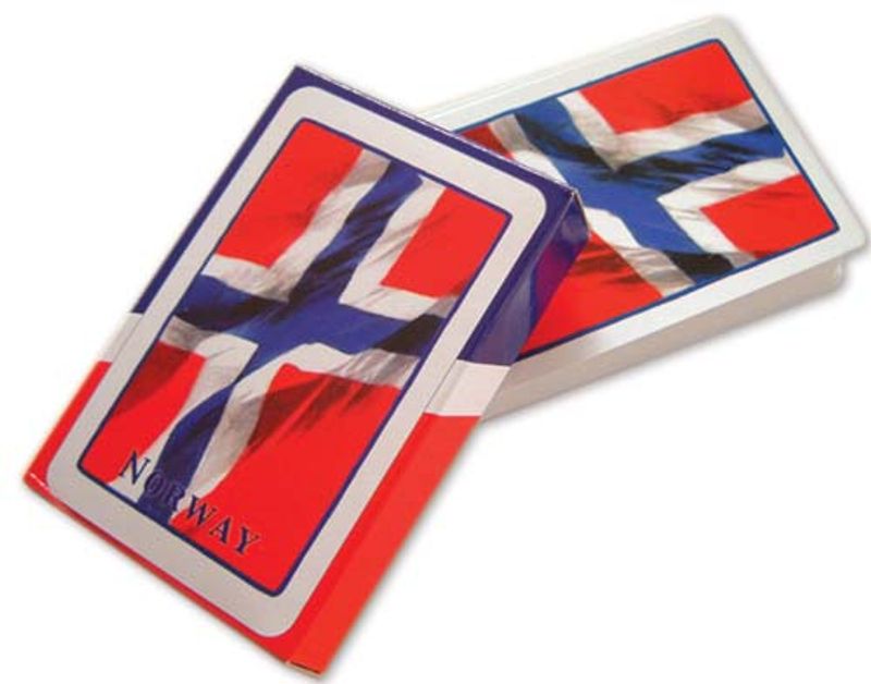 Deck of cards with Norwegian flag