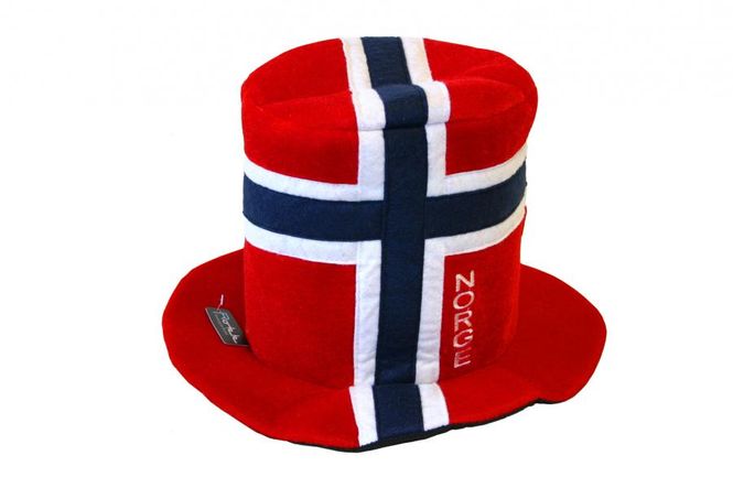 Hovedbilde Supporter hatt i norsk flagg, barn