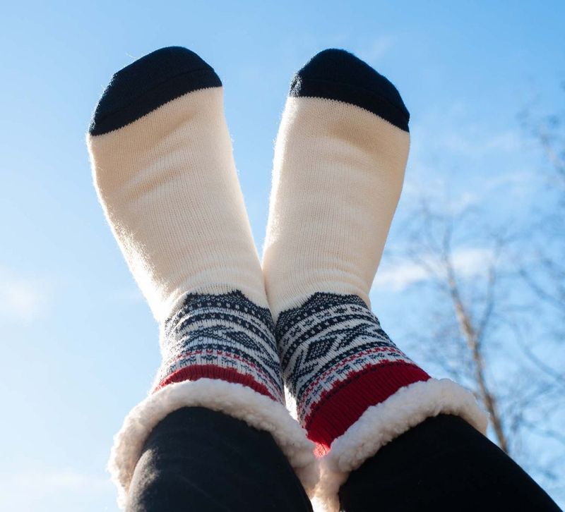 Snuggle Socks Marius® - White, blue, red
