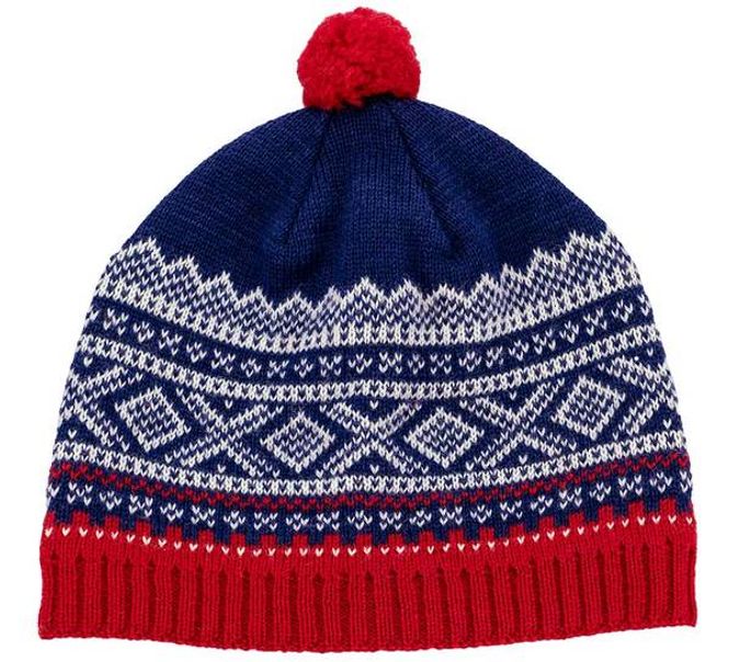 Main Image Knitted hat with tassel - Marius pattern - ...