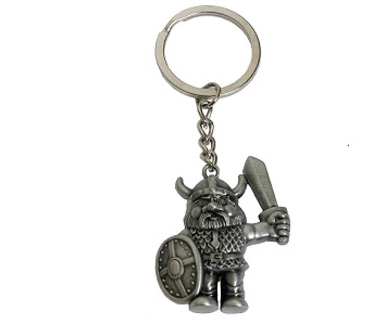 Nøkkelring - Vikingfigur i tinn