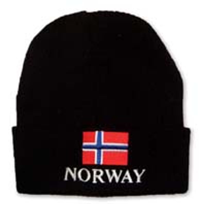knitted hat, black, Flagg Norway