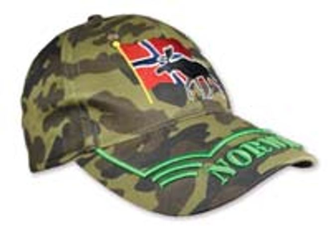 Main Image Camo cap with moose and Norwegian flag
