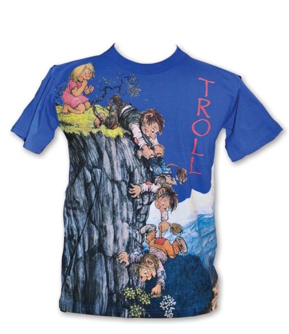Main Image T-shirt, climbing trolls, blue