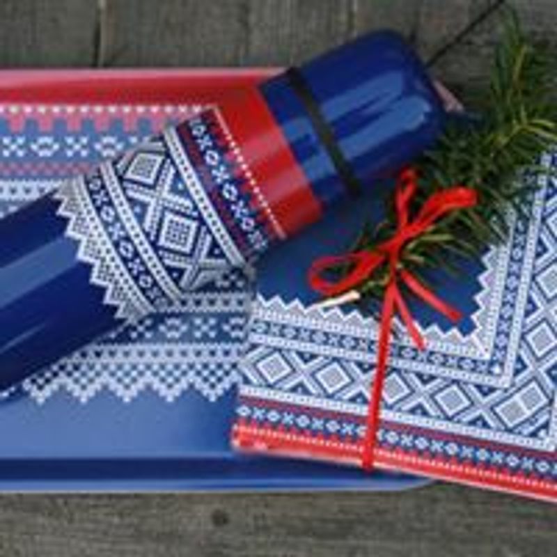 Steel thermos in the classic Marius pattern 0,8 L