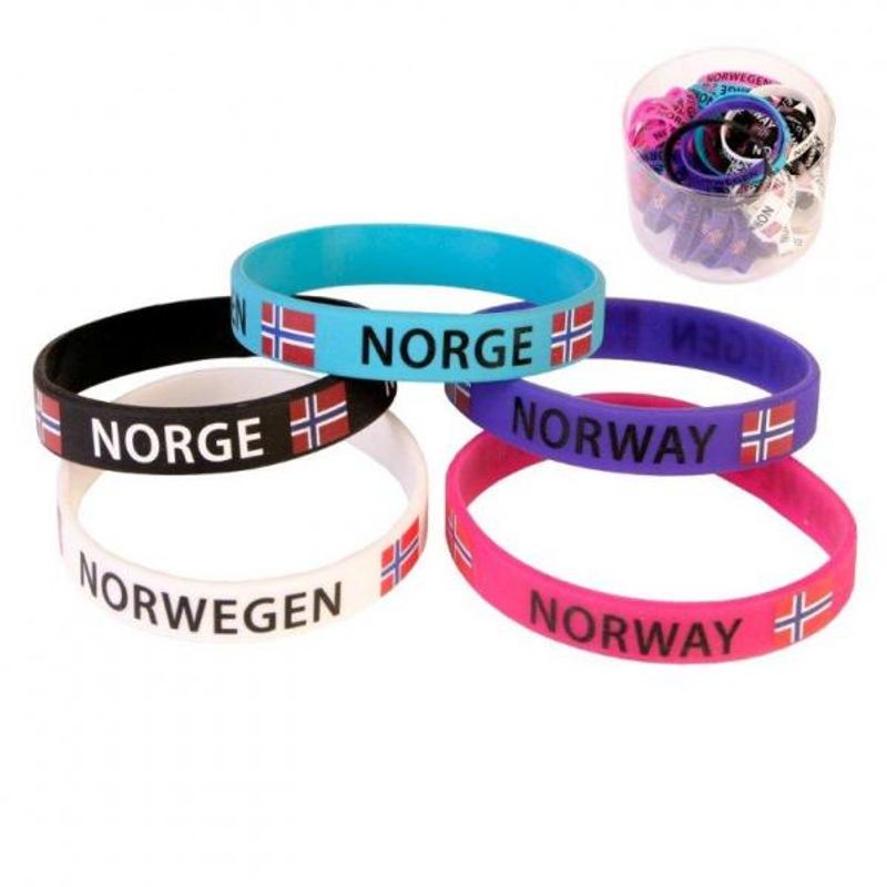 Gummiarmbånd - 5 ulike farger - 10 stykk