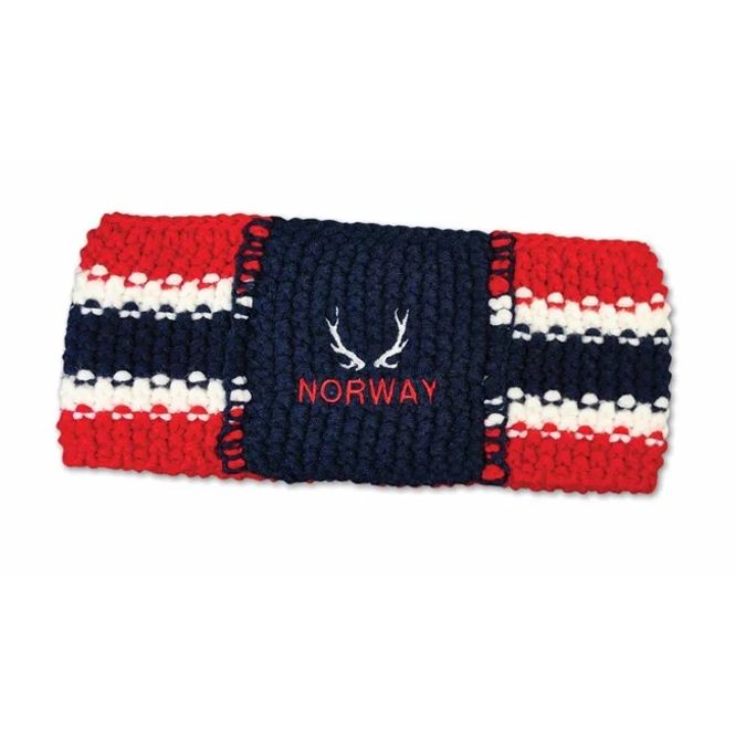 Main Image  Knitted Head Band in Norwegian Collors, Reindeer